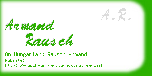 armand rausch business card